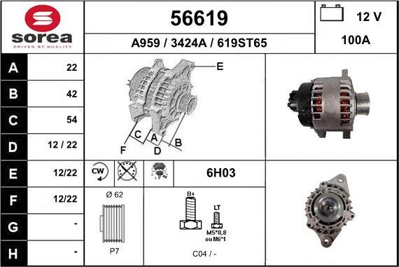 EAI 56619 - Alternator www.molydon.hr