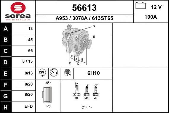 EAI 56613 - Alternator www.molydon.hr