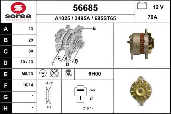 EAI 56685 - Alternator www.molydon.hr