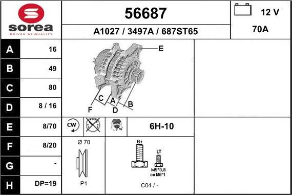 EAI 56687 - Alternator www.molydon.hr