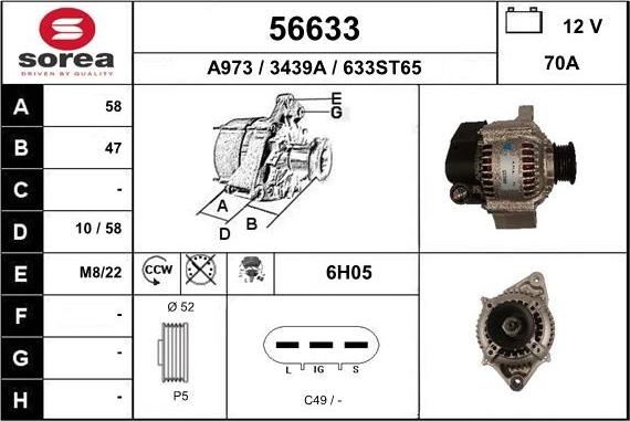 EAI 56633 - Alternator www.molydon.hr