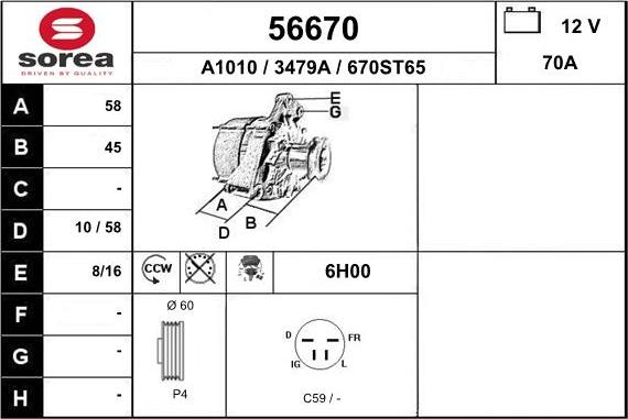 EAI 56670 - Alternator www.molydon.hr