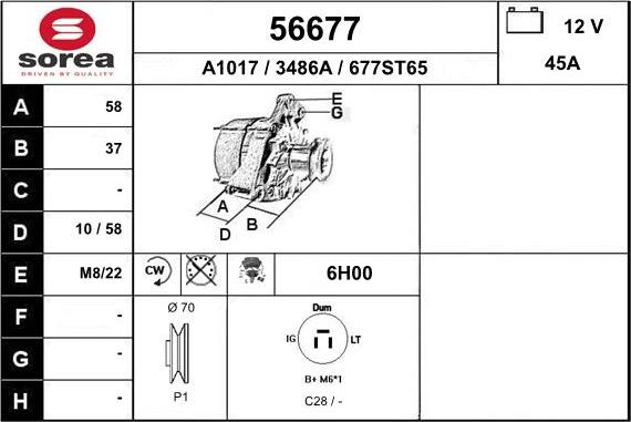 EAI 56677 - Alternator www.molydon.hr