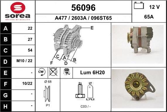 EAI 56096 - Alternator www.molydon.hr