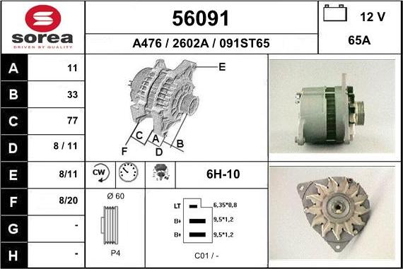 EAI 56091 - Alternator www.molydon.hr