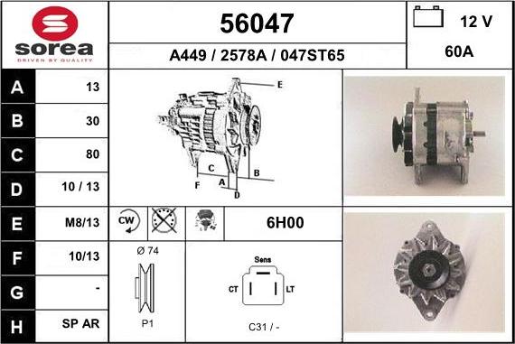 EAI 56047 - Alternator www.molydon.hr