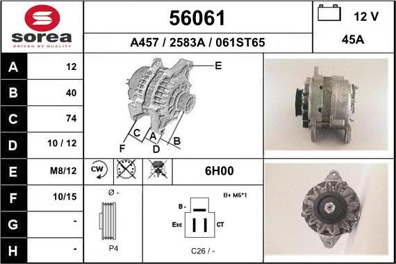 EAI 56061 - Alternator www.molydon.hr