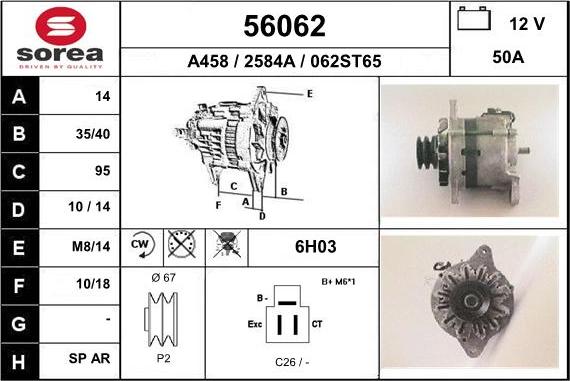 EAI 56062 - Alternator www.molydon.hr