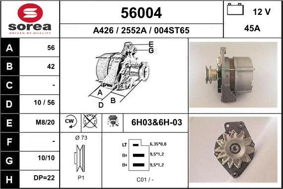 EAI 56004 - Alternator www.molydon.hr