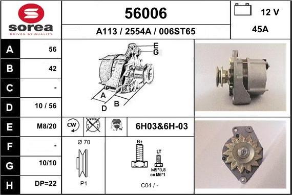 EAI 56006 - Alternator www.molydon.hr