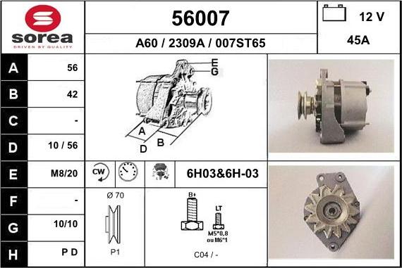 EAI 56007 - Alternator www.molydon.hr