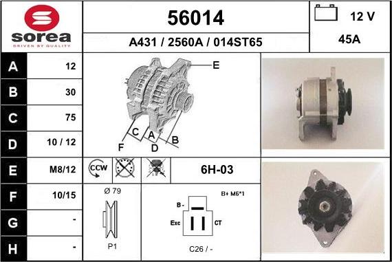 EAI 56014 - Alternator www.molydon.hr