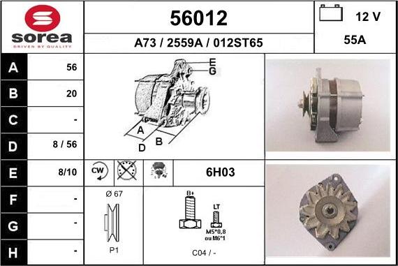 EAI 56012 - Alternator www.molydon.hr