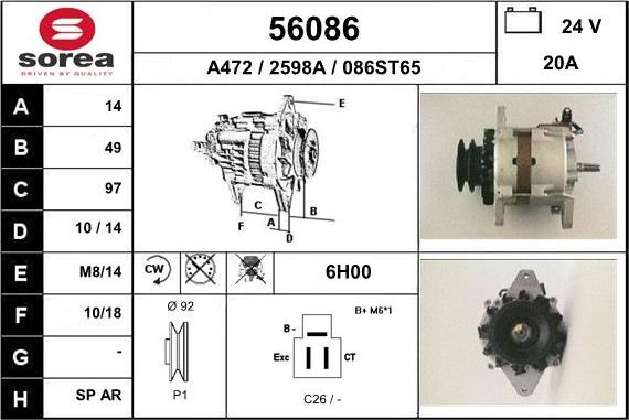 EAI 56086 - Alternator www.molydon.hr