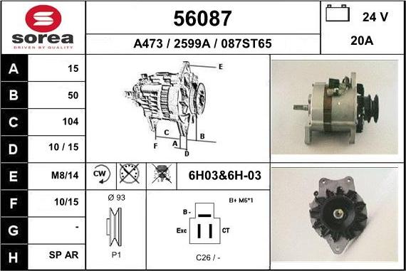 EAI 56087 - Alternator www.molydon.hr