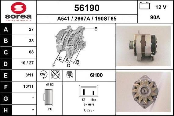 EAI 56190 - Alternator www.molydon.hr