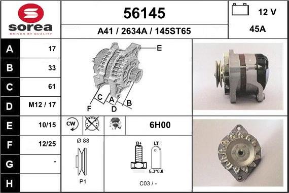 EAI 56145 - Alternator www.molydon.hr