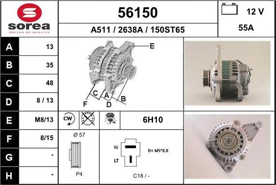 EAI 56150 - Alternator www.molydon.hr