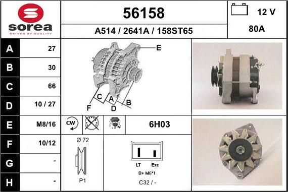 EAI 56158 - Alternator www.molydon.hr