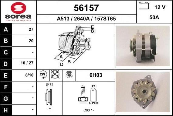 EAI 56157 - Alternator www.molydon.hr