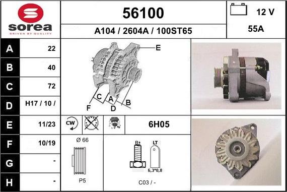 EAI 56100 - Alternator www.molydon.hr