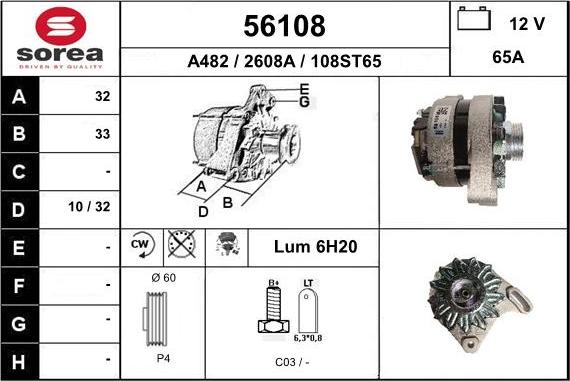 EAI 56108 - Alternator www.molydon.hr