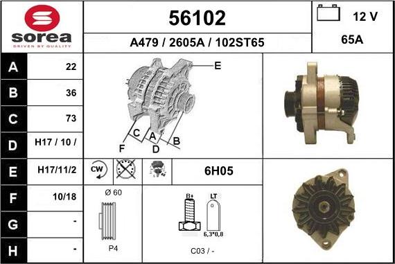 EAI 56102 - Alternator www.molydon.hr