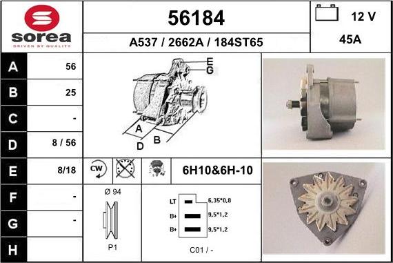 EAI 56184 - Alternator www.molydon.hr