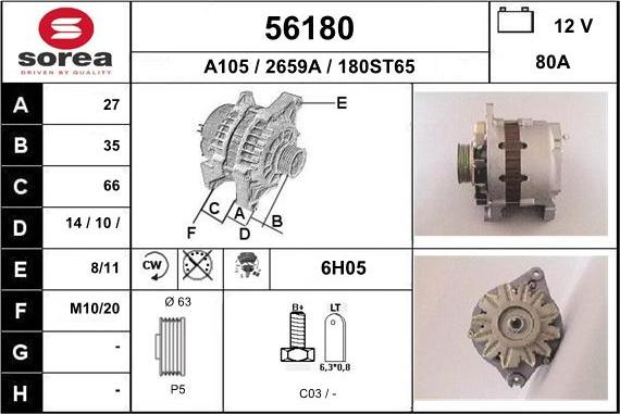 EAI 56180 - Alternator www.molydon.hr