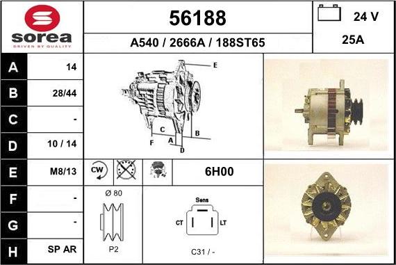 EAI 56188 - Alternator www.molydon.hr