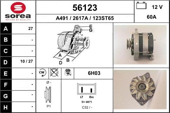 EAI 56123 - Alternator www.molydon.hr