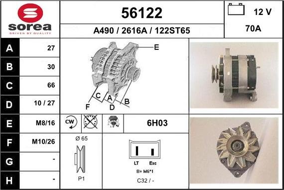 EAI 56122 - Alternator www.molydon.hr