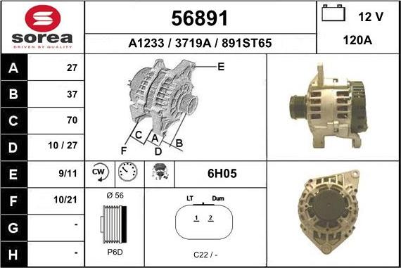 EAI 56891 - Alternator www.molydon.hr