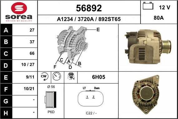 EAI 56892 - Alternator www.molydon.hr