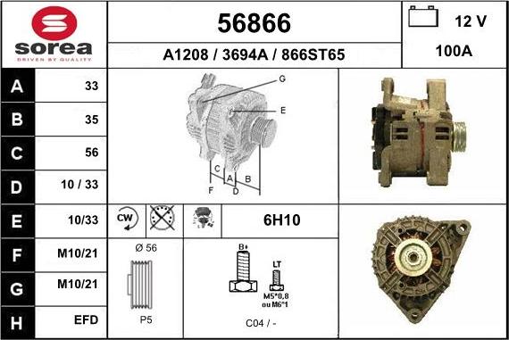 EAI 56866 - Alternator www.molydon.hr