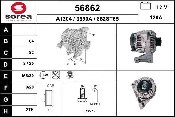 EAI 56862 - Alternator www.molydon.hr