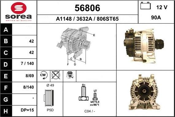 EAI 56806 - Alternator www.molydon.hr