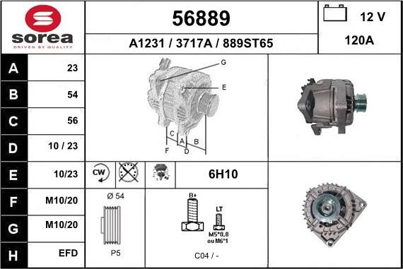 EAI 56889 - Alternator www.molydon.hr