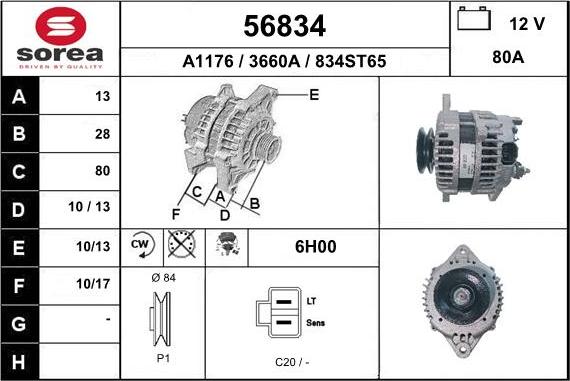 EAI 56834 - Alternator www.molydon.hr