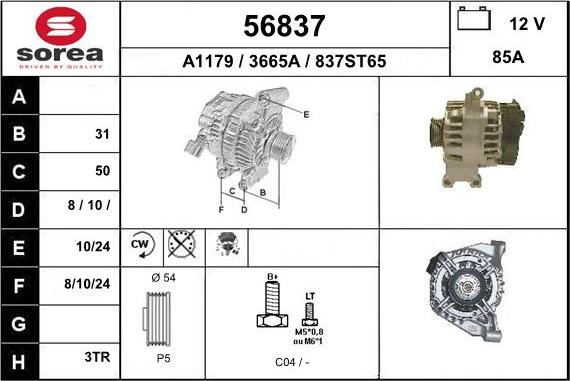 EAI 56837 - Alternator www.molydon.hr