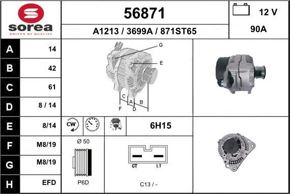 EAI 56871 - Alternator www.molydon.hr