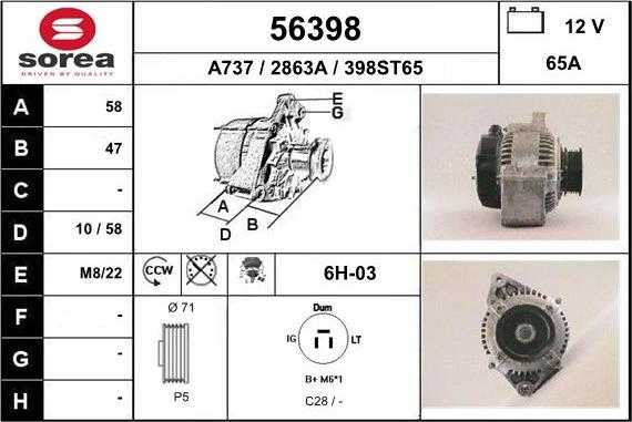 EAI 56398 - Alternator www.molydon.hr