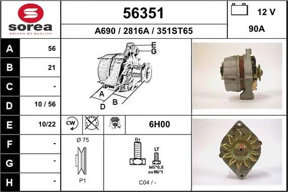 EAI 56351 - Alternator www.molydon.hr