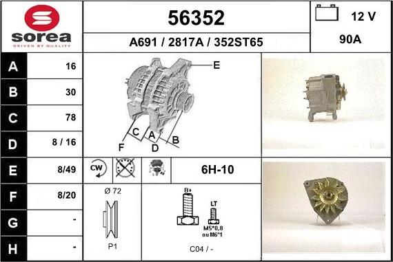 EAI 56352 - Alternator www.molydon.hr