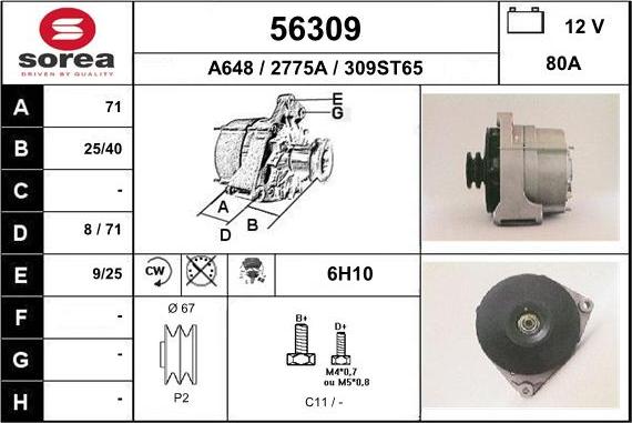 EAI 56309 - Alternator www.molydon.hr