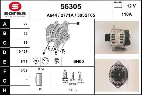 EAI 56305 - Alternator www.molydon.hr