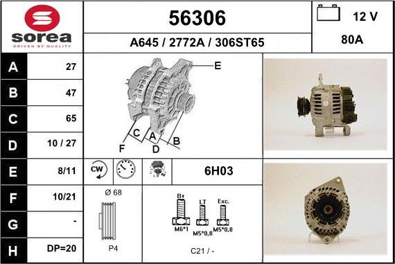 EAI 56306 - Alternator www.molydon.hr