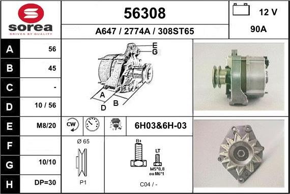 EAI 56308 - Alternator www.molydon.hr