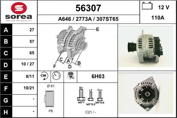 EAI 56307 - Alternator www.molydon.hr