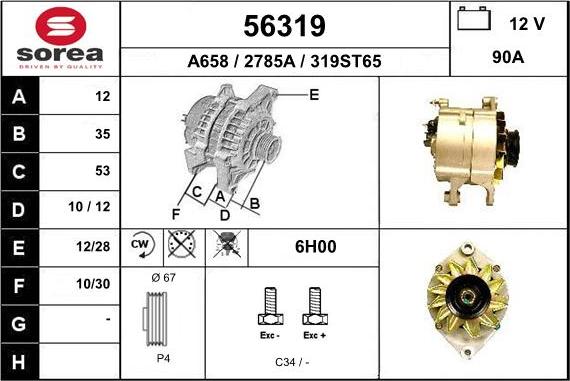 EAI 56319 - Alternator www.molydon.hr